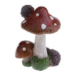 Max Resin Fairy Garden Ornament Miniature Home Decor Hedgehog Brown Mushroom