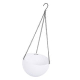 Max Plastic Flower Pot Hanging Basket Balcony Garden Plant Planter Chain White