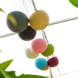 Max Plastic Flower Pot Hanging Basket Balcony Garden Plant Planter Chain Blue