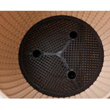 Max Plastic Flower Pot Hanging Basket Balcony Garden Plant Planter Chain Khaki