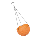 Max Plastic Flower Pot Hanging Basket Balcony Garden Plant Planter Chain Gold