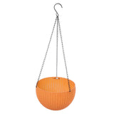 Max Plastic Flower Pot Hanging Basket Balcony Garden Plant Planter Chain Gold