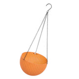 Max Plastic Flower Pot Hanging Basket Balcony Garden Plant Planter Chain Gold
