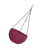 Max Plastic Flower Pot Hanging Basket Balcony Garden Plant Planter Chain Purple