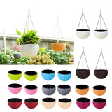 Max Plastic Hanging Flower Pot Planter Basket for Plant Holder+Chain Coffee- S