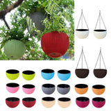 Max Plastic Hanging Flower Pot Planter Basket for Plant Holder+Chain Coffee- S