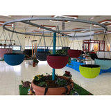 Max Plastic Hanging Flower Pot Planter Basket for Plant Holder+Chain Green- S