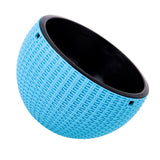 Max Plastic Hanging Flower Pot Planter Basket for Plant Holder+Chain Blue- S