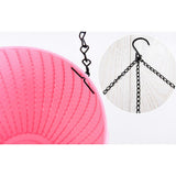 Max Plastic Hanging Flower Pot Planter Basket for Plant Holder+Chain Pink- L