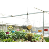 Max Plastic Hanging Flower Pot Planter Basket for Plant Holder+Chain Pink- L