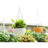 Max Plastic Hanging Flower Pot Planter Basket for Plant Holder+Chain Gold- S