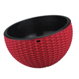 Max Plastic Hanging Flower Pot Planter Basket for Plant Holder+Chain Red- S