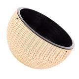 Max Plastic Hanging Flower Pot Planter Basket for Plant Holder+Chain Khaki- L