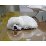 Max Simulation Sleeping Napping Lifelike Plush Dog Puppy Collectable Toy White