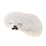 Max Simulation Sleeping Napping Lifelike Plush Dog Puppy Collectable Toy White