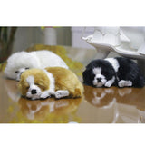 Max Simulation Sleeping Napping Lifelike Plush Dog Puppy Collectable Toy White