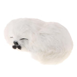 Max Simulation Sleeping Napping Lifelike Plush Dog Puppy Collectable Toy White