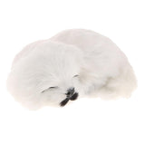 Max Simulation Sleeping Napping Lifelike Plush Dog Puppy Collectable Toy White