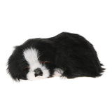 Max Simulation Sleeping Napping Lifelike Plush Dog Puppy Collectable Toy Black