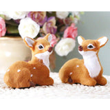 Max Miniature Realistic Deer Figurine Statue Model Home Gift Decorative  Lying