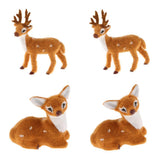 Max Miniature Realistic Deer Figurine Statue Model Home Gift Decorative  Lying