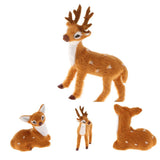 Max Miniature Realistic Deer Figurine Statue Model Home Gift Decorative  Lying