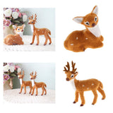 Max Miniature Realistic Deer Figurine Statue Model Home Gift Decorative  Lying