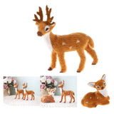Max Miniature Realistic Deer Figurine Statue Model Home Gift Decorative  Lying
