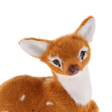 Max Miniature Realistic Deer Figurine Statue Model Home Gift Decorative  Lying