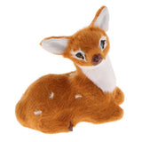 Max Miniature Realistic Deer Figurine Statue Model Home Gift Decorative  Lying