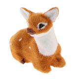 Max Miniature Realistic Deer Figurine Statue Model Home Gift Decorative  Lying