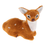 Max Miniature Realistic Deer Figurine Statue Model Home Gift Decorative  Lying