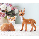 Max Miniature Realistic Deer Figurine Statue Model Home Gift Decorative  Lying
