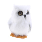 Max Artificial Feather Animal White Owl Home Decoration Gift Toy Handcraft Realistic Owl
