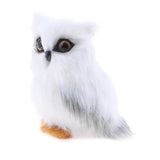 Max Artificial Feather Animal White Owl Home Decoration Gift Toy Handcraft Realistic Owl