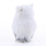 Max Artificial Feather Animal White Owl Home Decoration Gift Toy Handcraft Realistic Owl