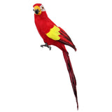 Max Artificial Feathered Parrot Figurines Realistic Bird Model Garden Yard Decor
