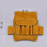 Max Large Electrical Tool Bag Waist Hanging Belt Holder Storage Organizer Brown