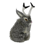 Max Realistic Artificial Rabbit Lifelike Easter Furry Animal Figurine Grey