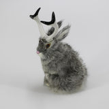 Max Realistic Artificial Rabbit Lifelike Easter Furry Animal Figurine Grey