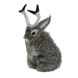 Max Realistic Artificial Rabbit Lifelike Easter Furry Animal Figurine Grey