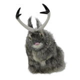 Max Realistic Artificial Rabbit Lifelike Easter Furry Animal Figurine Grey