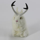 Max Realistic Artificial Rabbit Lifelike Easter Furry Animal Figurine White