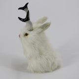 Max Realistic Artificial Rabbit Lifelike Easter Furry Animal Figurine White