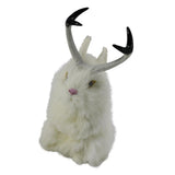 Max Realistic Artificial Rabbit Lifelike Easter Furry Animal Figurine White