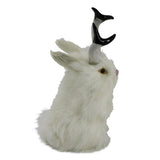 Max Realistic Artificial Rabbit Lifelike Easter Furry Animal Figurine White