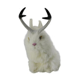 Max Realistic Artificial Rabbit Lifelike Easter Furry Animal Figurine White