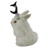 Max Realistic Artificial Rabbit Lifelike Easter Furry Animal Figurine White