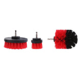 Max 3PCS Tile Grout Cleaning Drill brush Scrub Brush Drill Attachment Kit Red