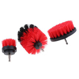 Max 3PCS Tile Grout Cleaning Drill brush Scrub Brush Drill Attachment Kit Red